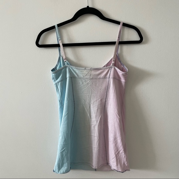 Wilfred Aritzia spaghetti strap bustier style camisole tank top medium pink blue - Picture 2 of 2